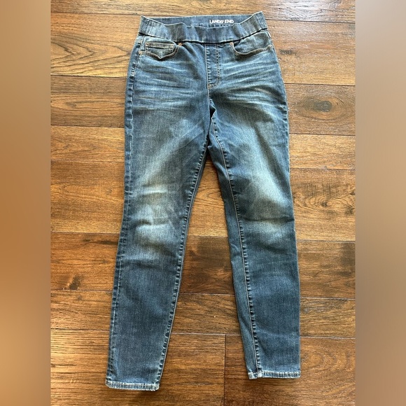 Lands End Women's Mid-rise Pull-on Skinny Jean Jegging- size 8 - Picture 1 of 7